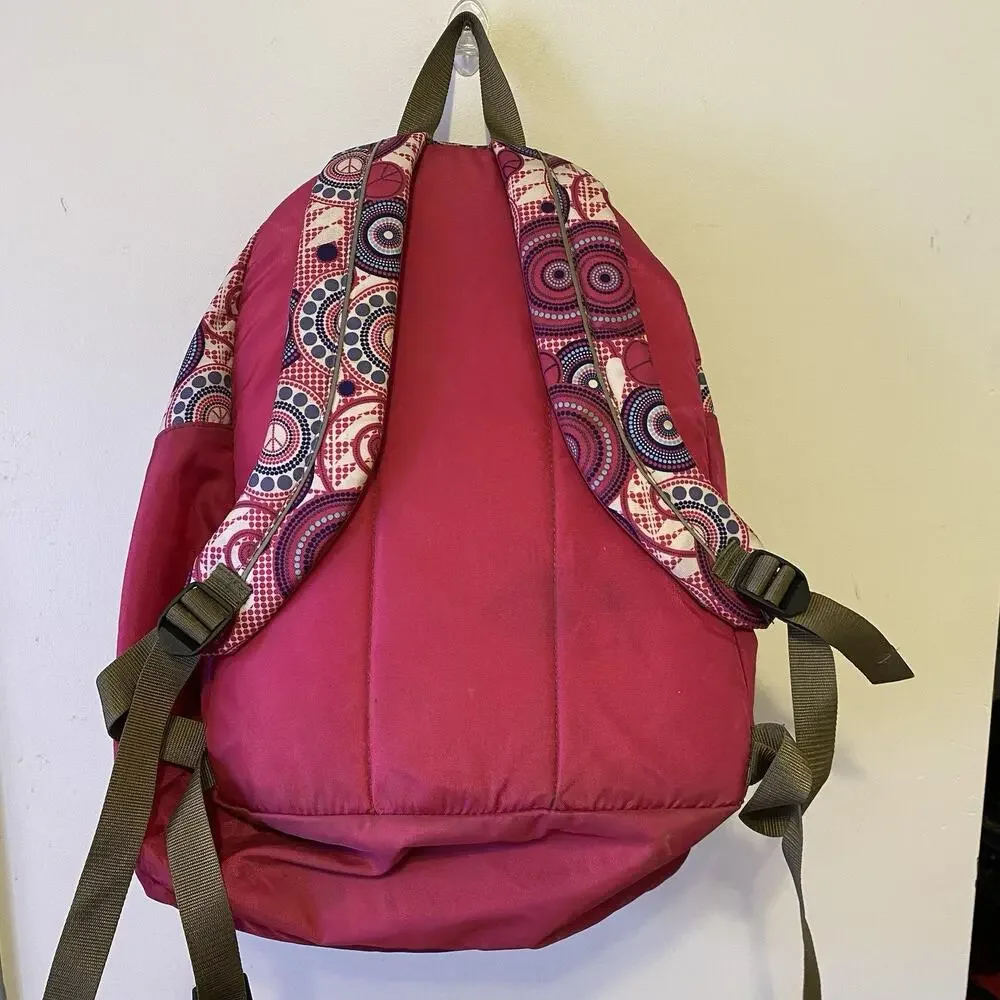 LL Bean Deluxe Book Pack Backpack Pink Swirl Kids School Travel Camping Hike Bag - Picture 7 of 12